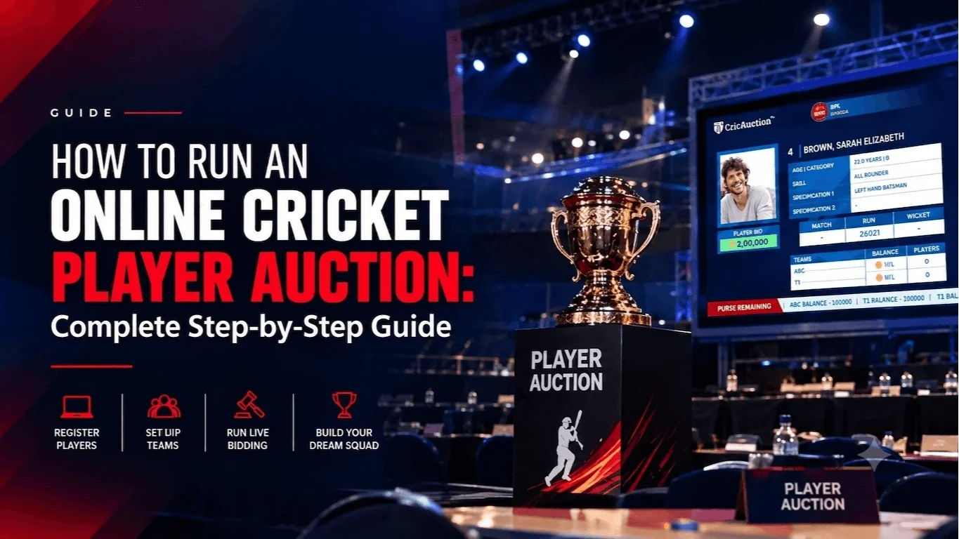 How to Run an Online Cricket Player Auction | Step-by-Step Guide