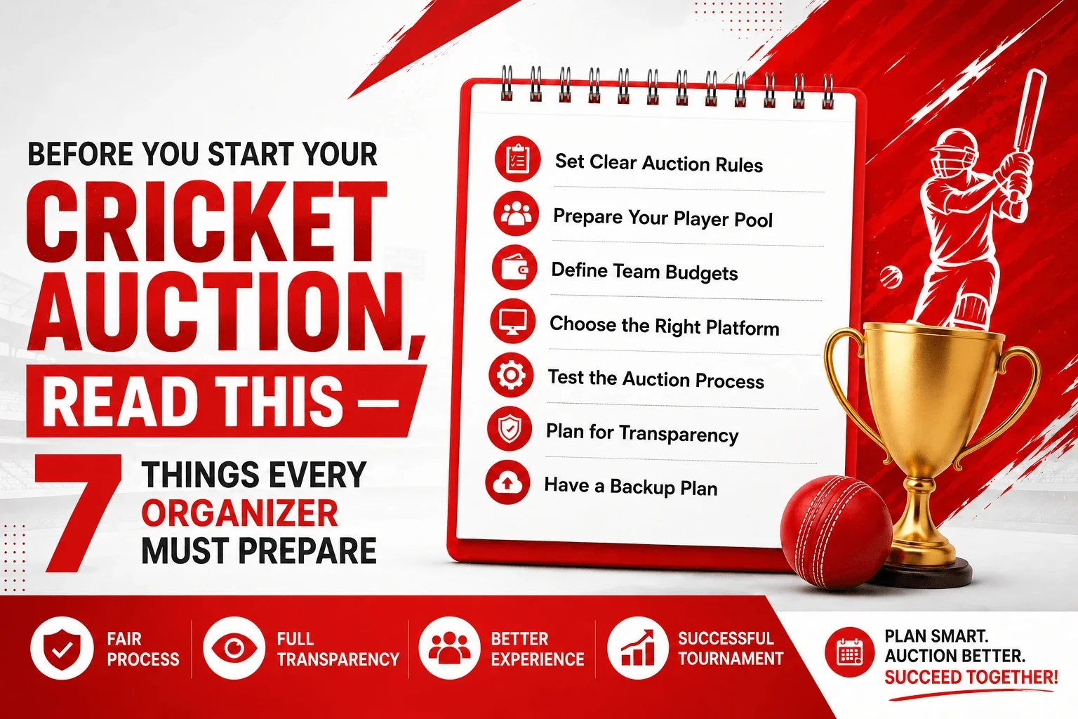 7 Things to Prepare Before Your Cricket Auction | Complete Organizer Checklist