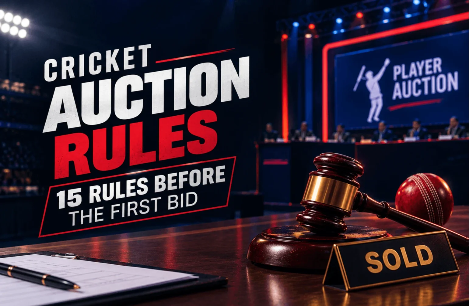 Cricket Auction Rules: 15 Rules Before the First Bid