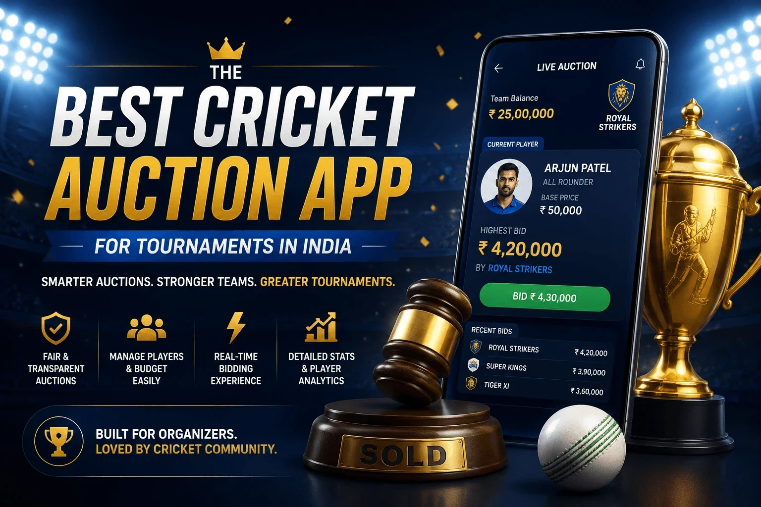 Best Cricket Auction App for Tournaments in India.