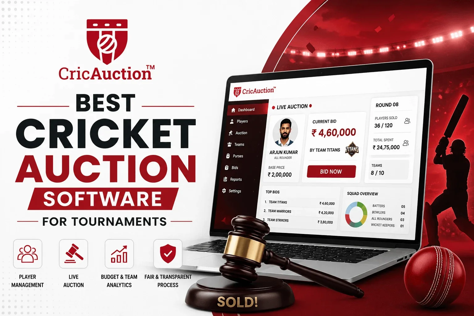 Best Cricket Auction Software for Tournaments.