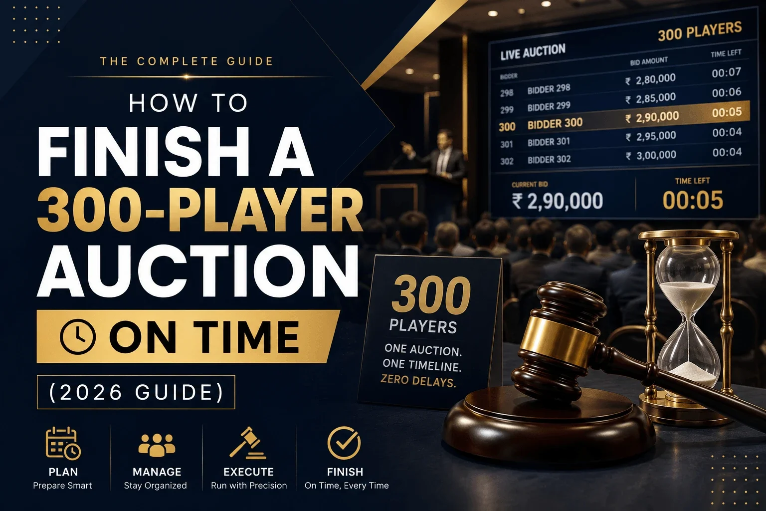 How to Finish a 300-Player Auction on Time (2026 Guide)
