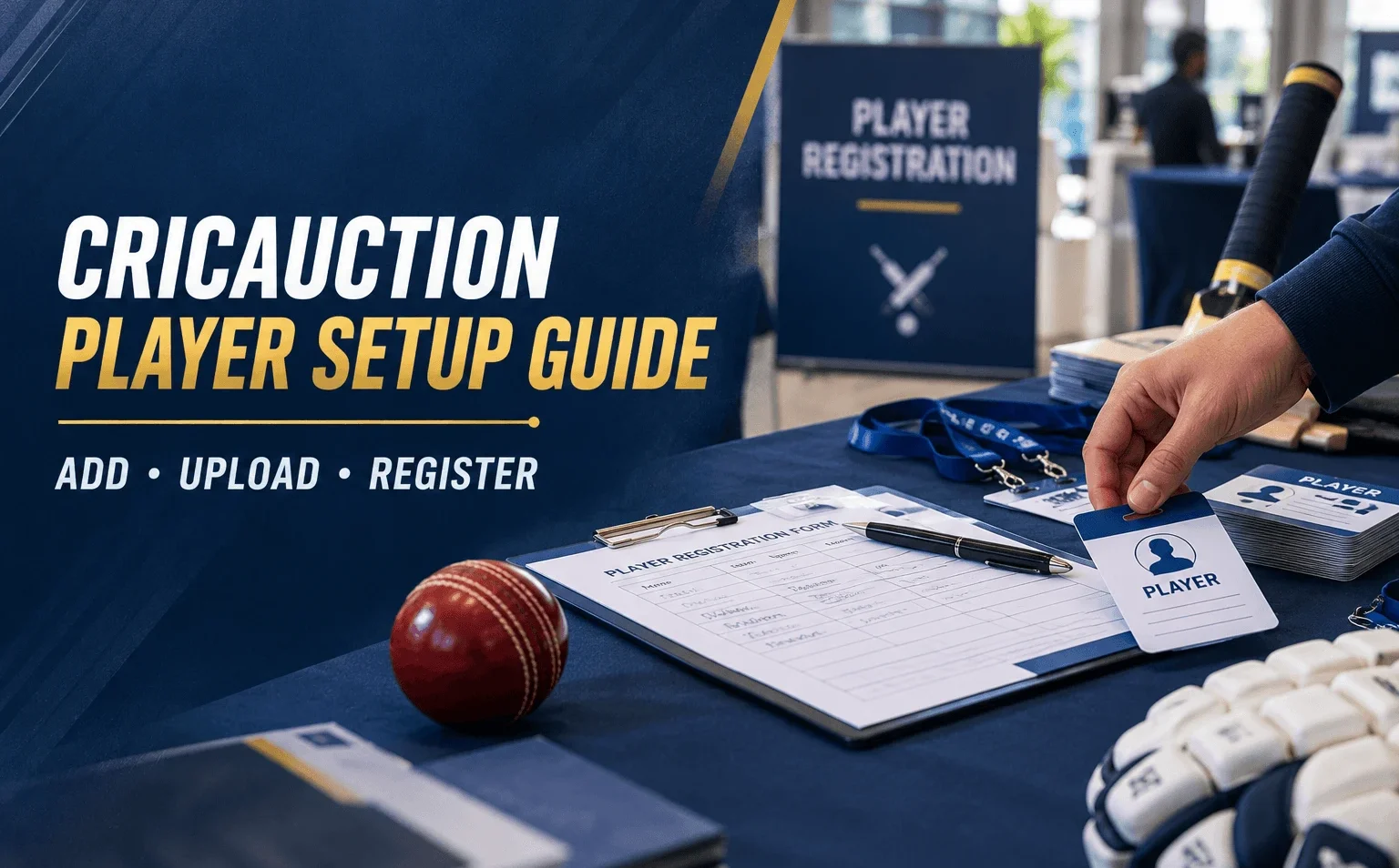 CricAuction Player Setup Guide: Add, Upload & Register