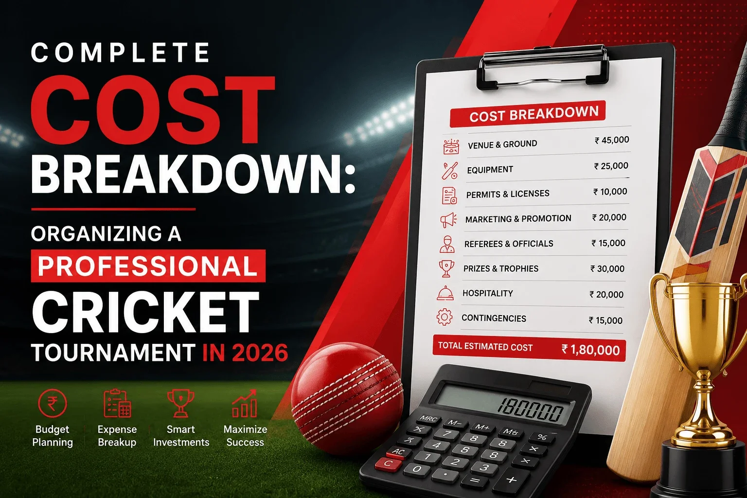 Complete Cost Breakdown: Organizing a Professional Cricket Tournament in 2026